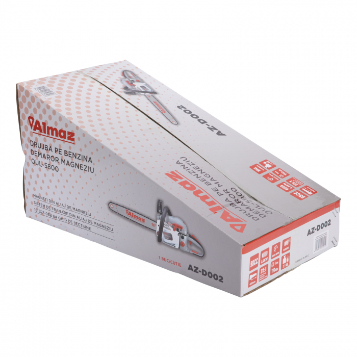 Benzines láncfűrész magnézium indító Almaz AZ-D002, 58 CC, 2.95 HP, penge 40 cm [8]