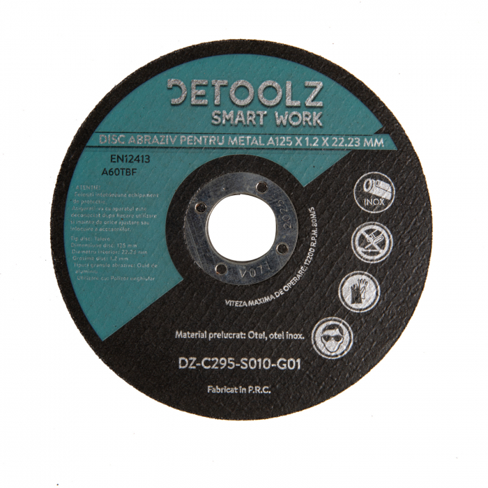 Csiszolótárcsa-készlet fémhez, 125 mm (10/készlet) [2]