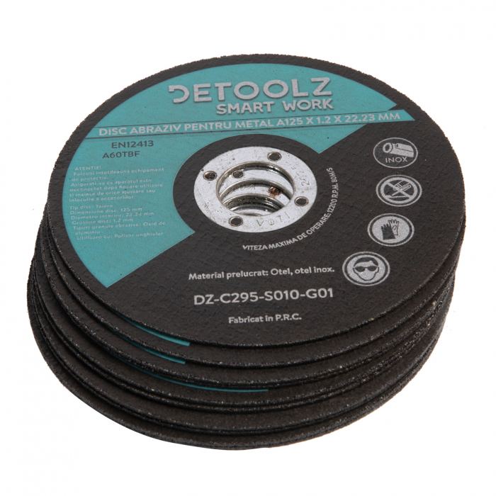 Csiszolótárcsa-készlet fémhez, 125 mm (10/készlet) [1]