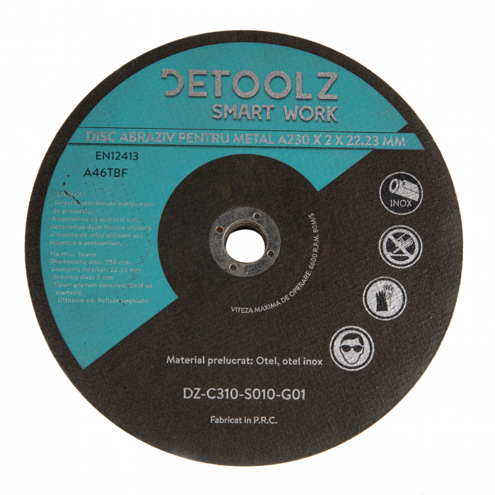 Csiszolótárcsa-készlet fémhez, 230 mm (10/készlet) [2]