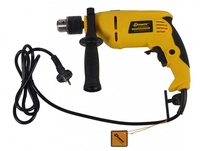 Dawer DW209T fúró és csavarhúzó, 800 W, 3200 rpm, sárga/fekete [3]