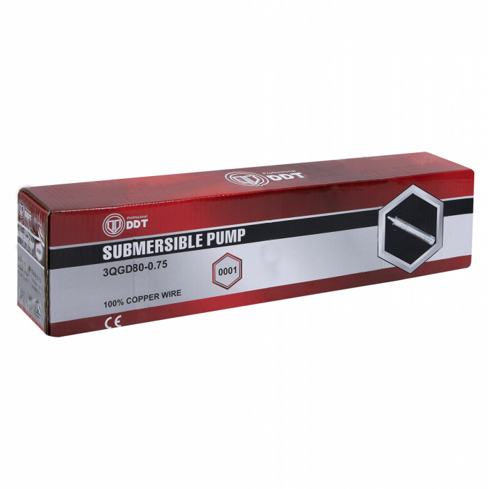 DDT 3QGD80-0.75, 2 mc/h, búvárszivattyú, 750 W, átmérője 75 mm [3]