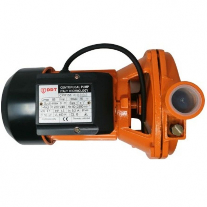 DDT CMP158 felszíni szivattyú, 1100 W, 2400 l/h, szívás 9 m, ürítés 35 m [4]