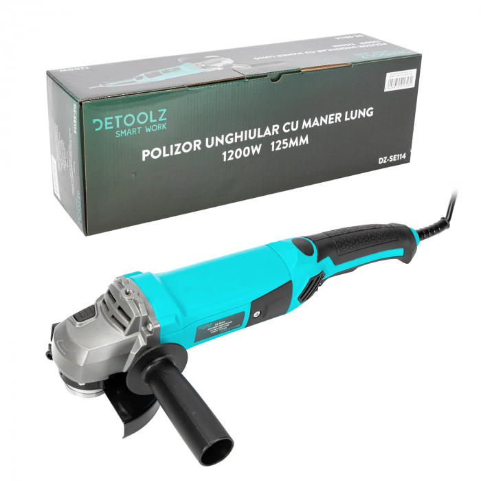 Detoolz 1200W 125mm sarokcsiszoló hosszú fogantyúval DZ [3]