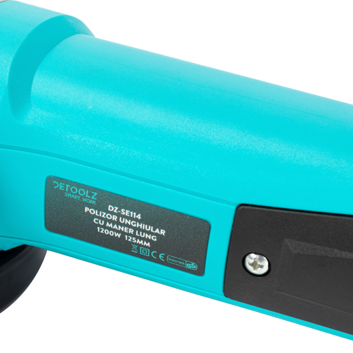 Detoolz 1200W 125mm sarokcsiszoló hosszú fogantyúval DZ [8]