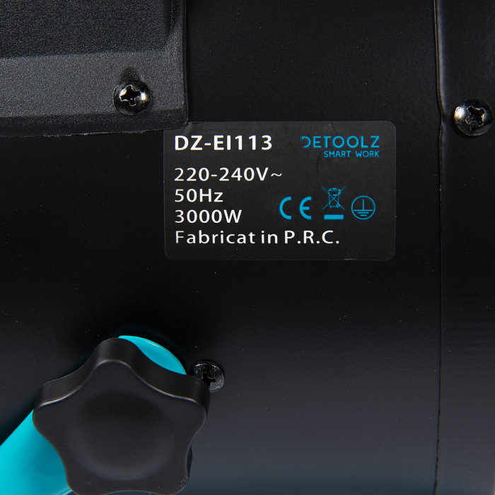 Detoolz elektromos kerámia fűtés, 25/1500/3000W, PTC [5]