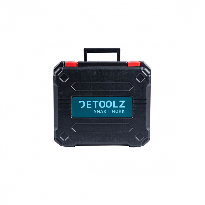 Detoolz fúró és csavarhúzó ütőhangszerekkel 2 Li-Ion elem 18V, 1.3 Ah, tokmány 10 mm [3]