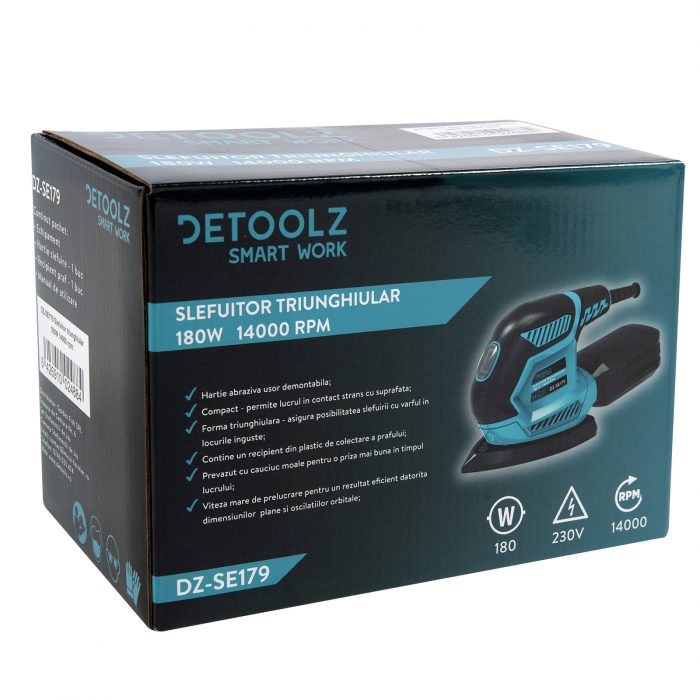 Detoolz háromszögcsiszoló 180 W, 14000 rpm [9]
