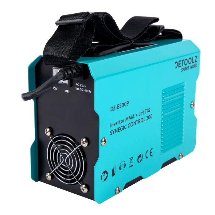 Detoolz hegesztő inverter DZ-ES009 MMA + Lift TIG, 200 A, 1,6 - 4,0 mm [3]