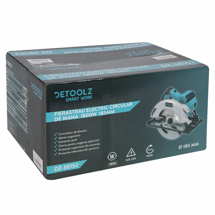 Elektromos körfűrész 1800W 185mm Detoolz [9]