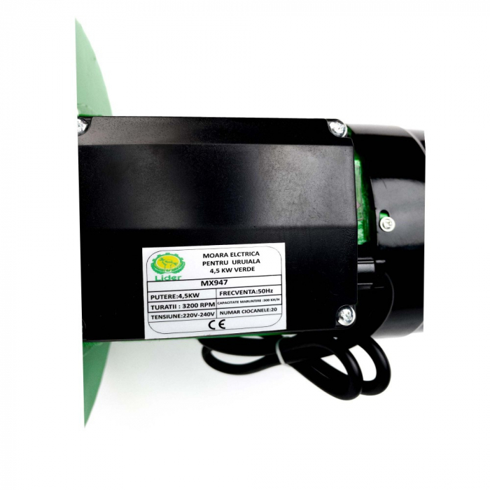 Gabona- és csutkagyár Leader, motor 4,5 Kw, 20 kalapács, 4 szita, zsák, csavarhúzó és kefe [6]