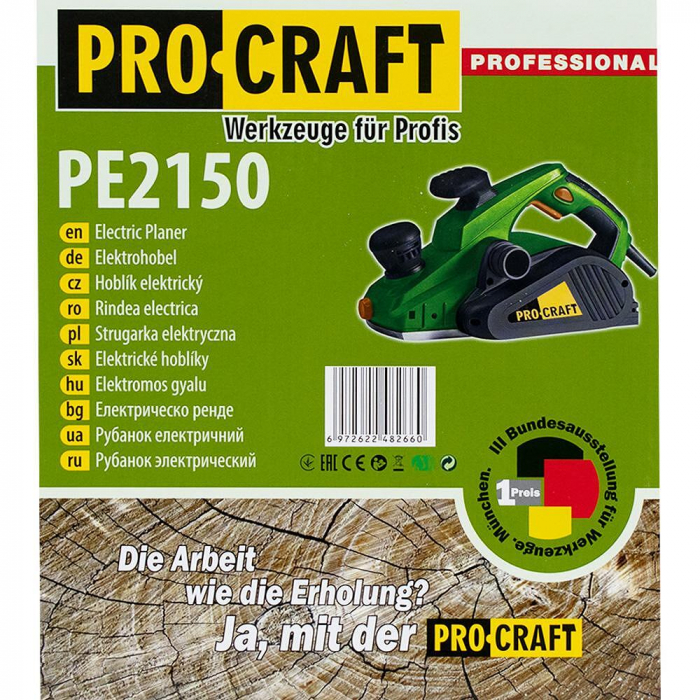 Gyalu Procraft PE2150, 2150 W, szélesség 110 mm, mélység 3,5 mm [5]