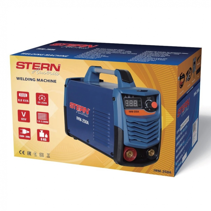 Hegesztő inverter Stern IWM-250A, 250 A, elektródák 1,6-5 mm [5]