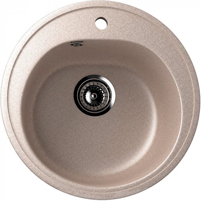 Kerek konyhai mosogató Ulgran U-101-302 Homok, 50 cm [1]
