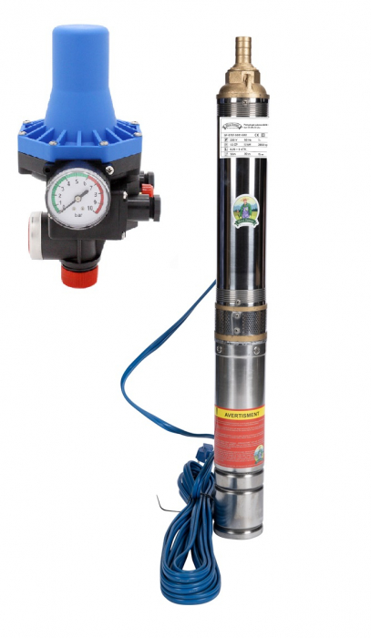 Kis gazda vízszivattyú 8 szint, 90YQJD2 / 8-1.1u, 1100W, kisülés 51 m, szívási mélység 30m + Automatikus nyomásszabályozás EPC-3 [1]