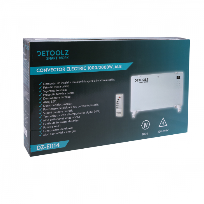 Konvektor elektromos Detoolz 1000W/2000W, alb [2]
