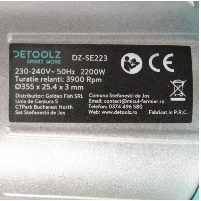 Kör alakú fémvágás 2200W 3900 rpm Detoolz [7]