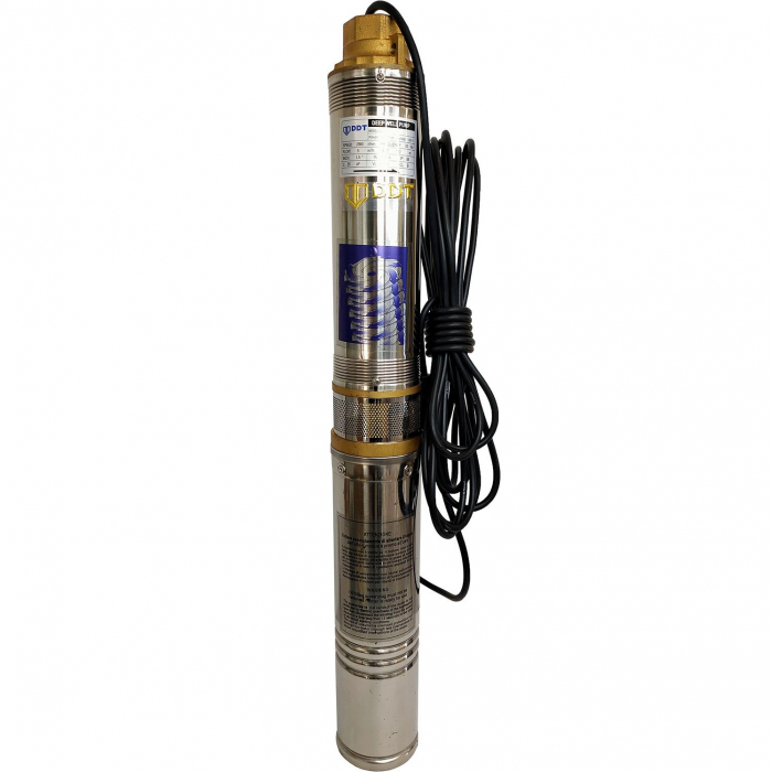 Merülő mélyvízszivattyú, DDT, 4QJD2-8, 1100 W, 8 turbinák, Inox (rozsdátlan) acél [1]