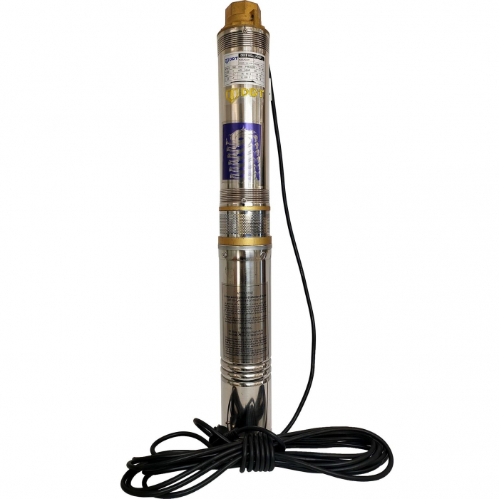 Merülő mélyvízszivattyú, DDT, 4QJD2-8, 1100 W, 8 turbinák, Inox (rozsdátlan) acél [2]