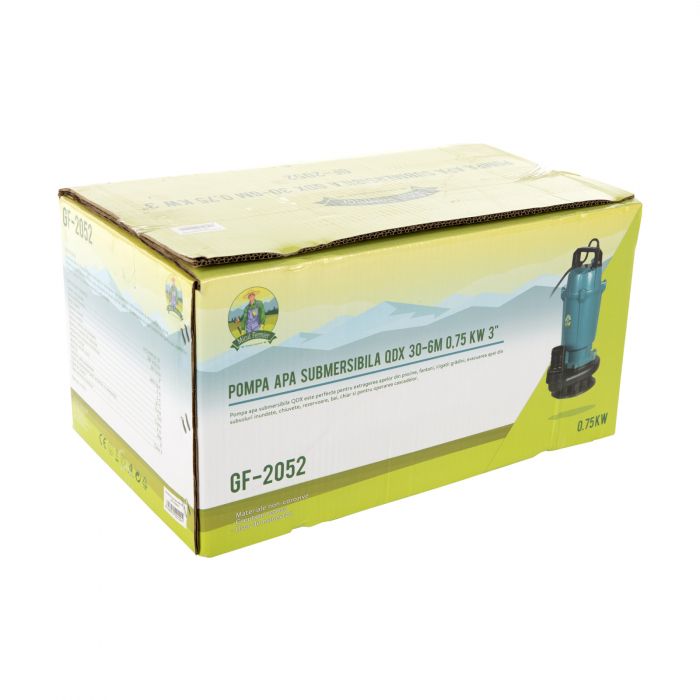 Merülő öntöttvas vízszivattyú, QDX30-6M 0.75KW 3", 500 l / perc [5]