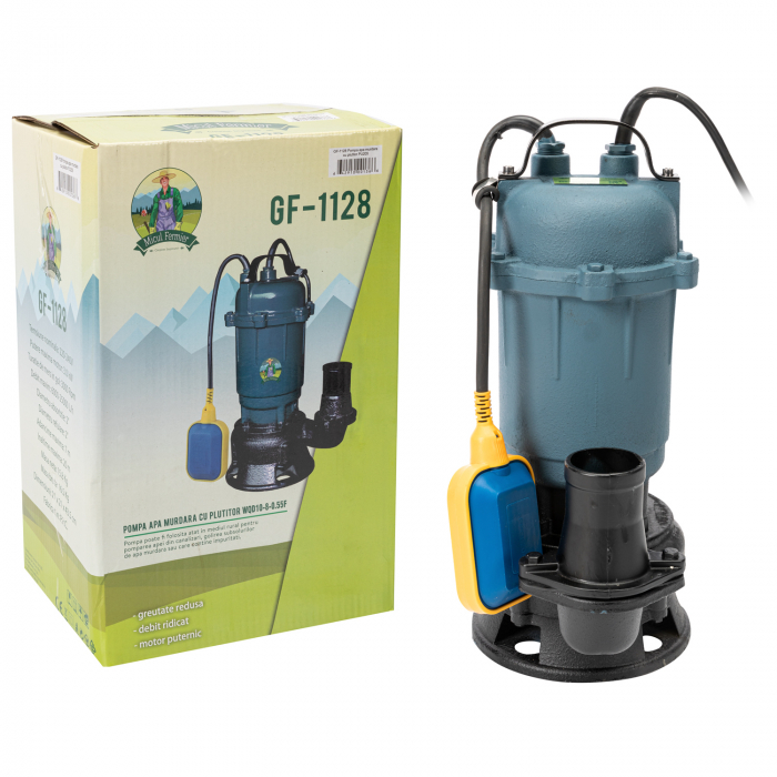 Piszkos vízszivattyú úszóval WQD10-8-3.0 PU205 3.1KW, 25 mc / h, 3000 ford / perc [4]