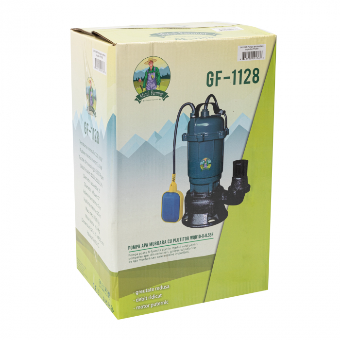 Piszkos vízszivattyú úszóval WQD10-8-3.0 PU205 3.1KW, 25 mc / h, 3000 ford / perc [2]