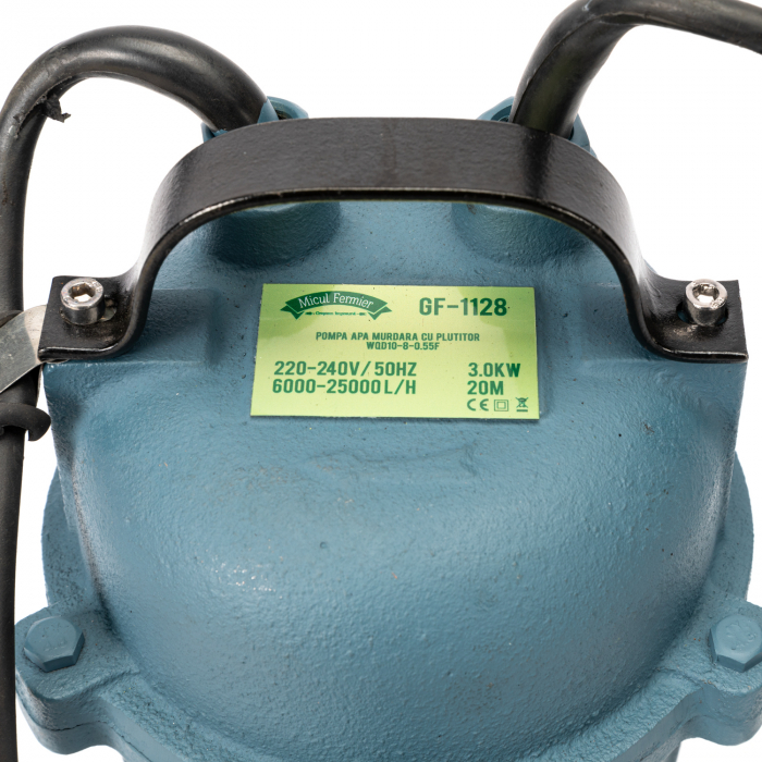 Piszkos vízszivattyú úszóval WQD10-8-3.0 PU205 3.1KW, 25 mc / h, 3000 ford / perc [5]