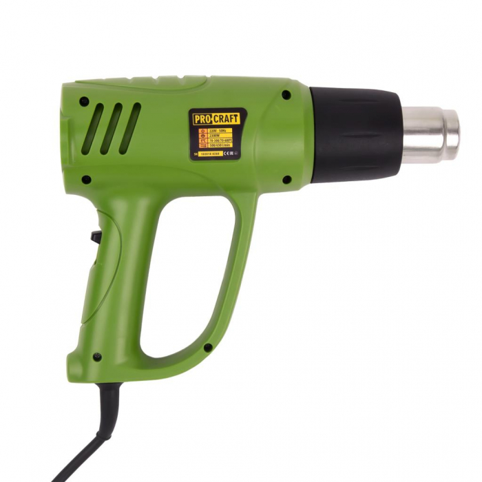 Procraft PH2300E elektromos hőlégfúvó, 2300 W, 2 fokozatú, 600oC [3]