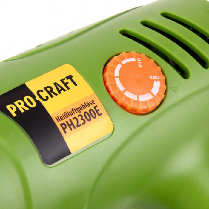 Procraft PH2300E elektromos hőlégfúvó, 2300 W, 2 fokozatú, 600oC [6]