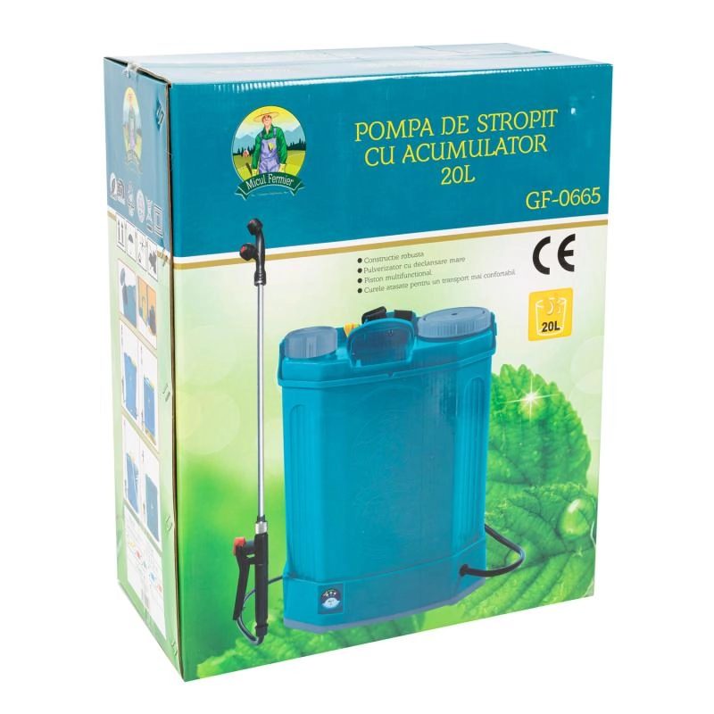 Small Farmer vezeték nélküli kerti permetező szivattyú 20 L, 5 BAR, 12 V + hordozható porlasztó [2]