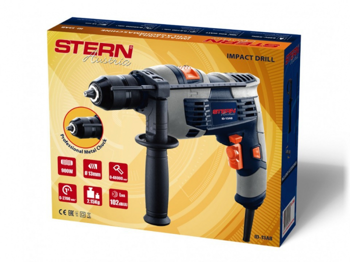 Ütős fúró Stern ID13AB, 900 W, 0-2700 ford./perc, AKT [2]
