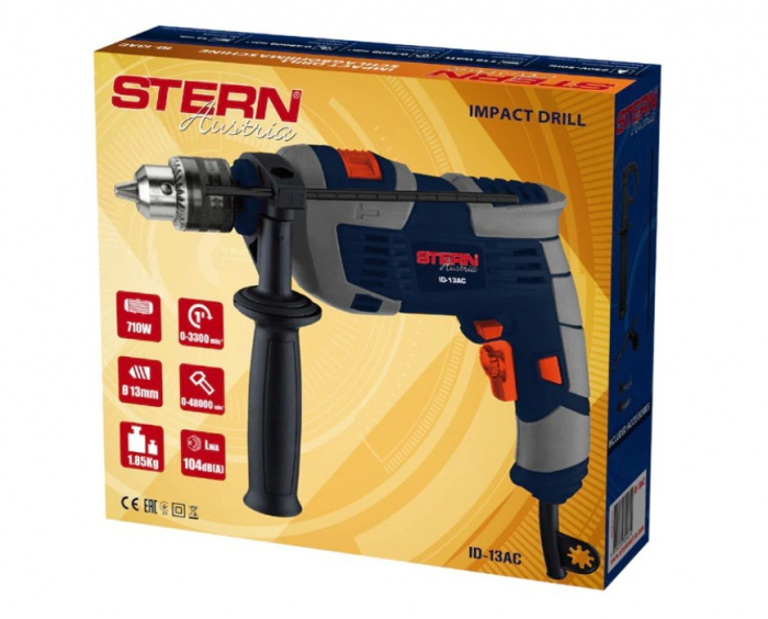 Ütős fúró Stern ID13AC, 710 W, 0-3300 rpm, AKT [2]