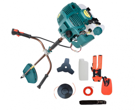 produse nemapate - Altaj GX4500W fűkassza, 2 ütemű, 6 LE, professzionális kábelköteg, drótdob, 3 fogú tárcsa
