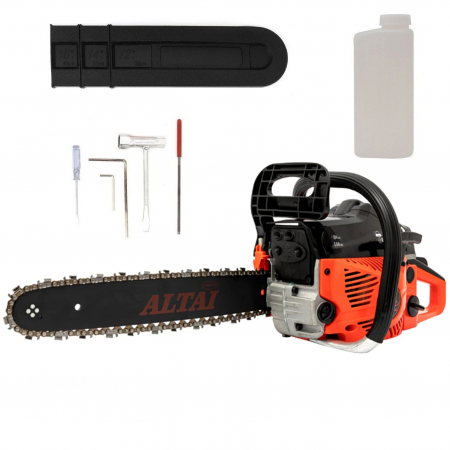 produse nemapate - Altaj Oroszország láncfűrész, 7 LE, 52 cc, 40 cm-es penge, osztás 0,325, 9000 ford / perc