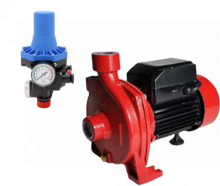 Szivattyúk, motoros szivattyúk, öntöző- és locsolórendszerek - Centrifugális felületi szivattyú, 0,5 kW, 4,8 m³/h, 1" csatlakozás, kisülési magasság 20 m, Cpm130 + Automatikus nyomásszabályozás EPC-3