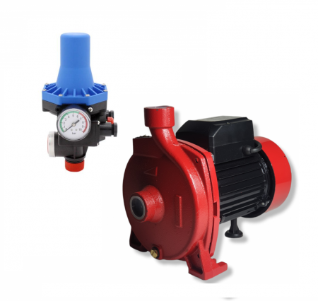 Szivattyúk, motoros szivattyúk, öntöző- és locsolórendszerek - Centrifugális felületi szivattyú, 1,1 kW, 6 m³/h, 1" csatlakozás, kisülési magasság 30 m, Cpm158 + Automatikus nyomásszabályozás EPC-3