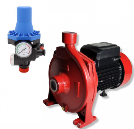 Szivattyúk, motoros szivattyúk, öntöző- és locsolórendszerek - Centrifugális felületi szivattyú, 1,5 kW, 7,8 m³/h, 1" csatlakozás, ürítési magasság 42 m, Cpm200 + Automatikus nyomásszabályozás EPC-3