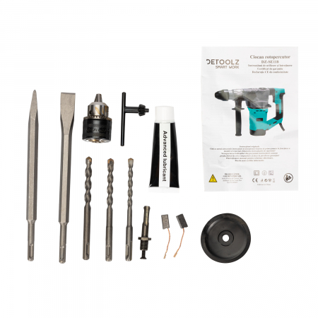 Detoolz fúrókalapács 1500W, 400 ütés/perc [3]