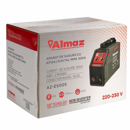 Digitális hegesztőgép Almaz AZ-ES005 MMA 300, 300 A, 1,6 - 5,0 mm [7]
