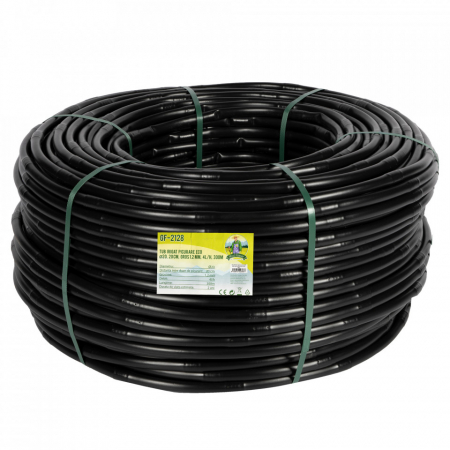 Tömlők, csepegtető szalag és tartozPEHD csővezetékek vízellátáshoz és öntözéshezkok - ECO csepegtető cső Ø20, 40cm, vastag1.2mm, 4l/h, 300m