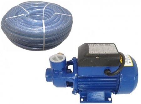 Felületi szivattyúk - Felszíni szivattyú tiszta vízhez QB60 370 W, 2850 ford / perc, 1", szívás 9 m, kisülés 35 m + tömlő behelyezéssel 1" 50m