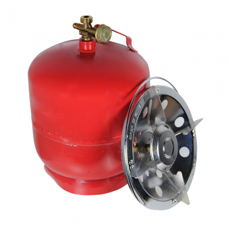 Tűzhelyek, főzőlapok, utazópalack alkatrészek - Kempinghenger 8L Craft-Tec MX019, égővel 215mm, LPG