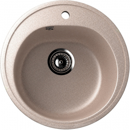 Elsüllyed - Kerek konyhai mosogató Ulgran U-101-302 Homok, 50 cm