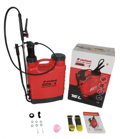 Kézi öntözőszivattyúk - Kézi permetezőszivattyú Elefant SM16L, 16 L, rúd 80 cm, 4 bar
