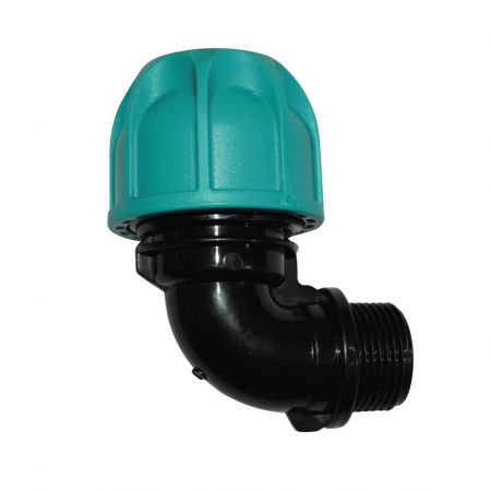 Kompresszió vízellátáshoz és öntözéshez - Könyök Comp PN16 menet Ext Ø40*1,1/4" 5db/pg