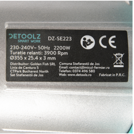 Kör alakú fémvágás 2200W 3900 rpm Detoolz [6]