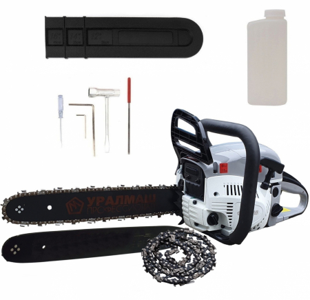 Mega Garden láncfűrész, 6 LE, 58 cm3, két 40 cm-es penge, osztás 0,325, 9500 rpm