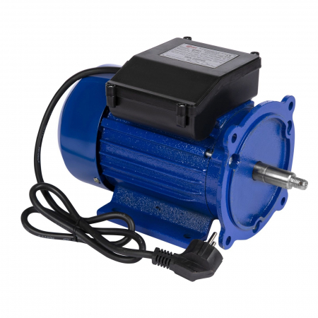 Gabonamalmok és kukorica cséplőgépek - Öntöttvas egyfázisú villanymotor, 2,5 kW, 2800 ford./perc, 20 mm-es tengely, talpra szerelhető, gabonadarálókhoz
