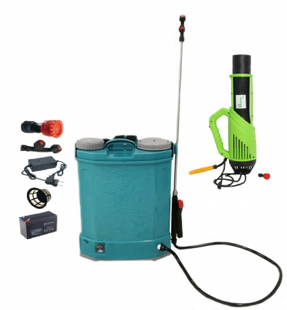 Öntözőrendszerek - Kisgazda elektromos permetező szivattyú (Pandora ) 16 liter, 5 bar, 12 V + hordozható porlasztó