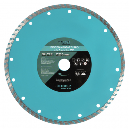 Elektromos darálók - Tárcsa diamantat turbo 230x25.4x7mm